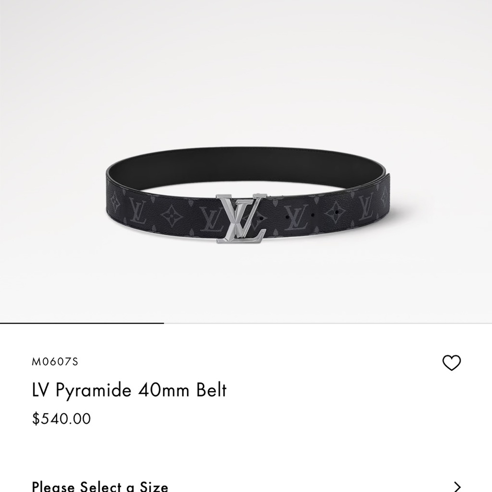 Louis Vuitton Black Pyramide 30mm